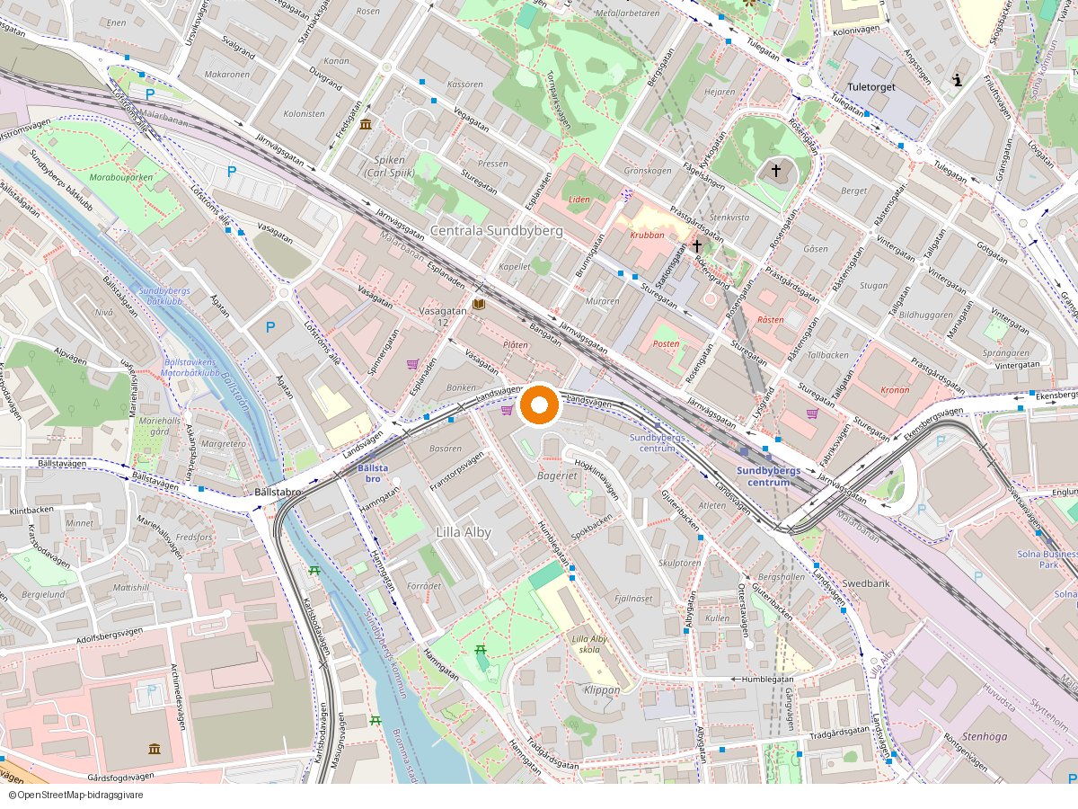 Karta: Landsvägen 57, Sundbyberg
