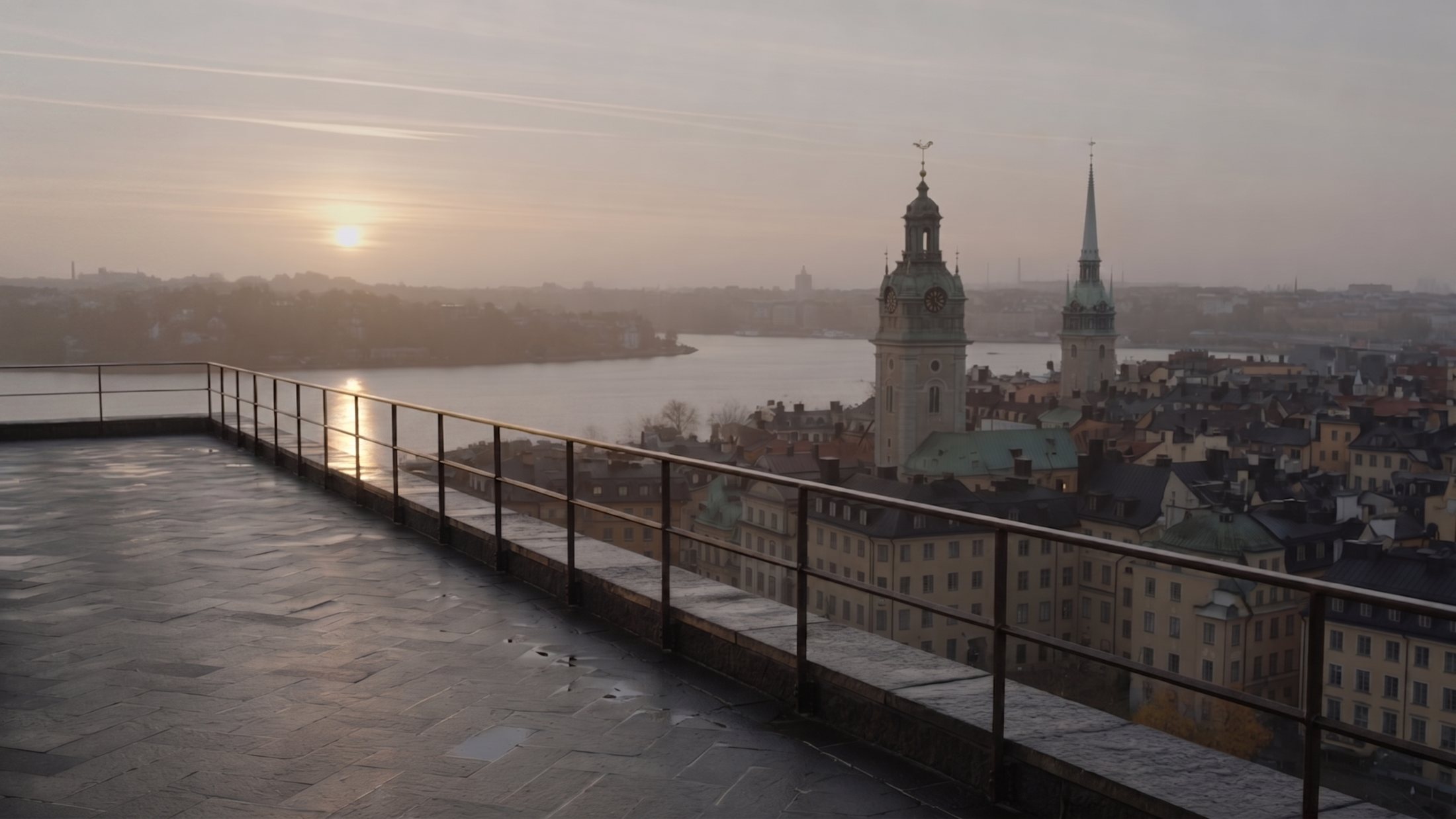 Stockholm i morgonljus